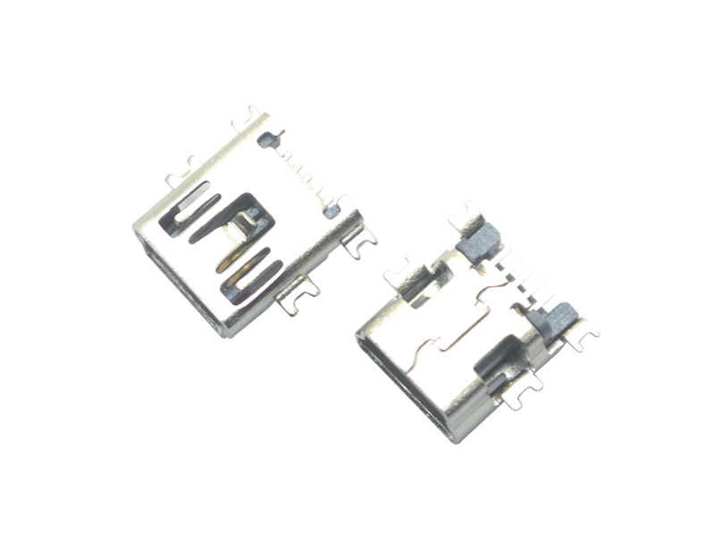MINI USB-5P-SMT-B型沉板式连接器