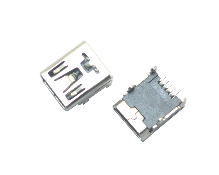 MINI USB-5P-SMT-B型四脚连接器