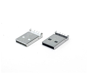 USB-AM90°沉板白胶连接器