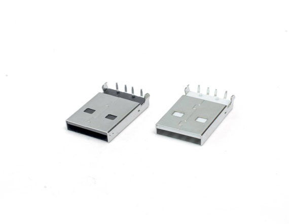 USB-AM90°沉板白胶连接器