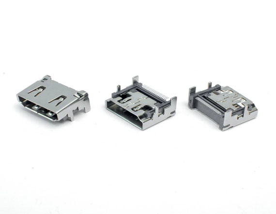 MINI USB-HDMI19P-SMT-A型铜壳连接器