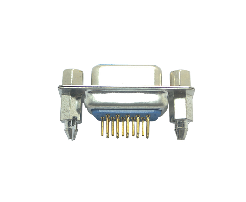 15P DMSH母头三排铆鱼叉锁螺丝镀金连接器