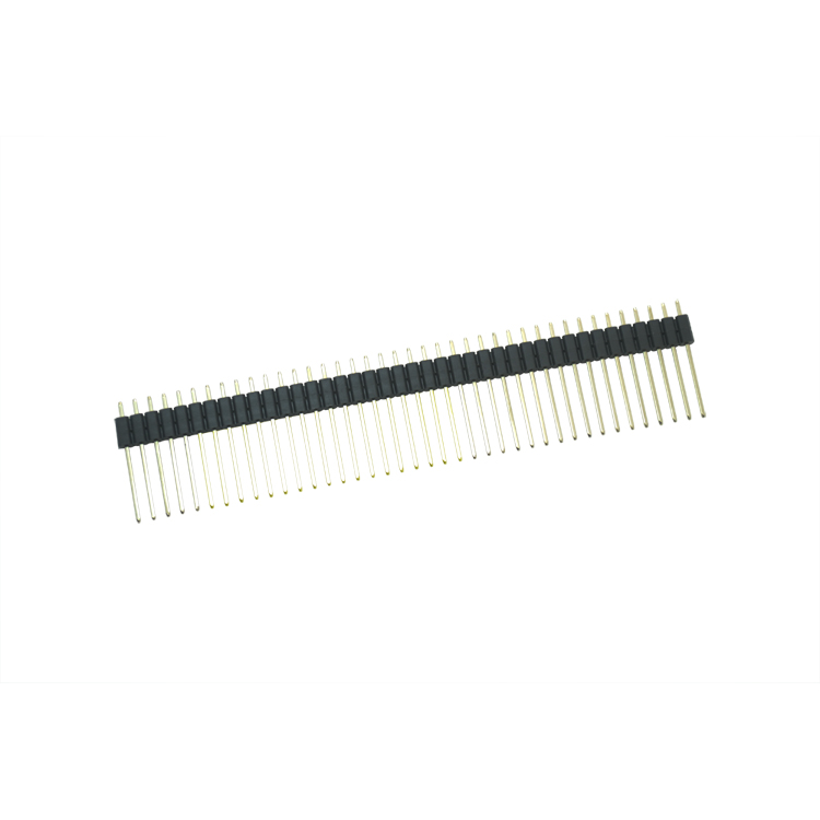 2.54mm单排双塑直插排针连接器 L=21.5mm