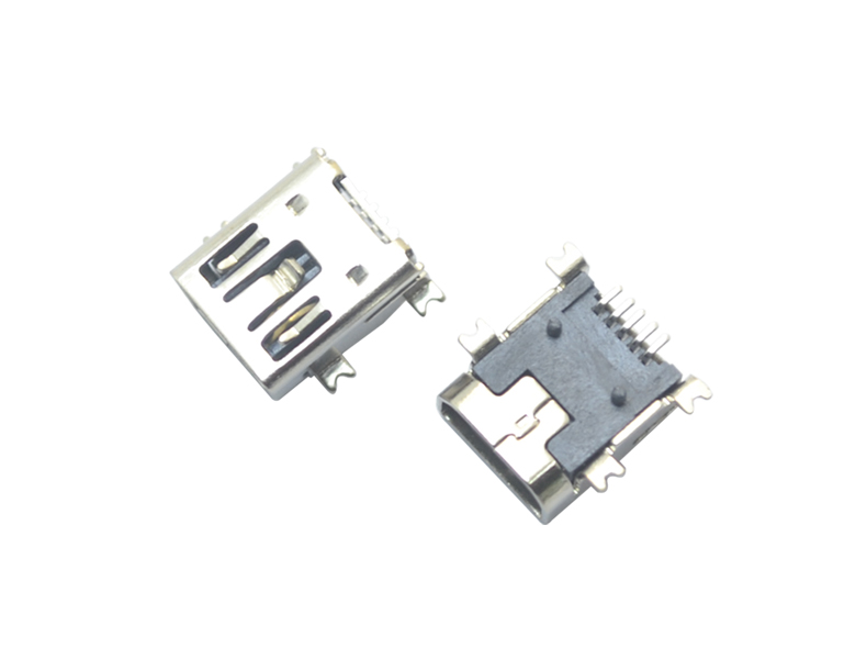 MINI USB-5P-SMT-AB型双卡点连接器