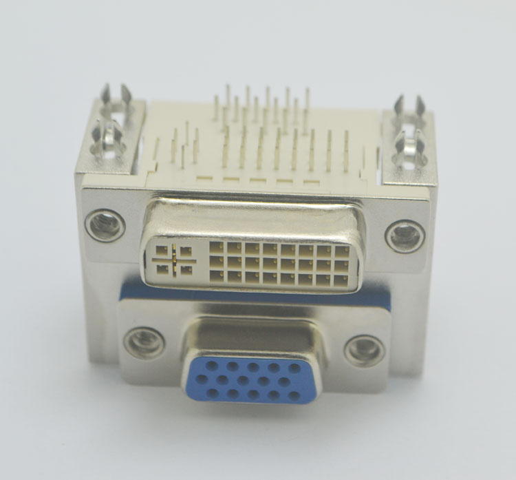 VGA(D-Sub)对DV124+铆合型连接器